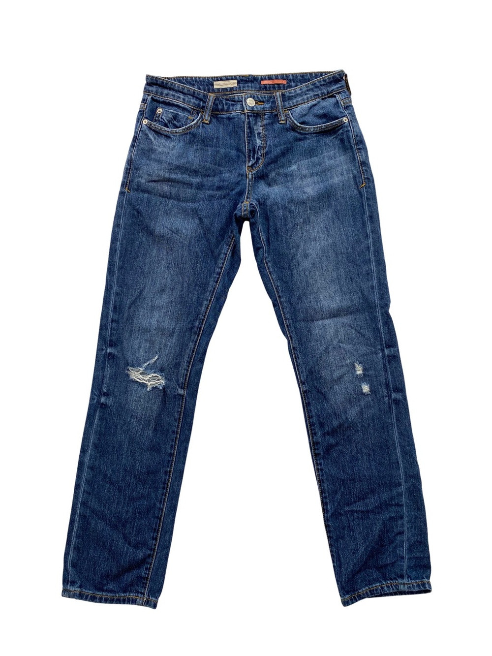 Pilcro Anthropologie Slim Boyfriend Crop Jeans Distressed Blue 26